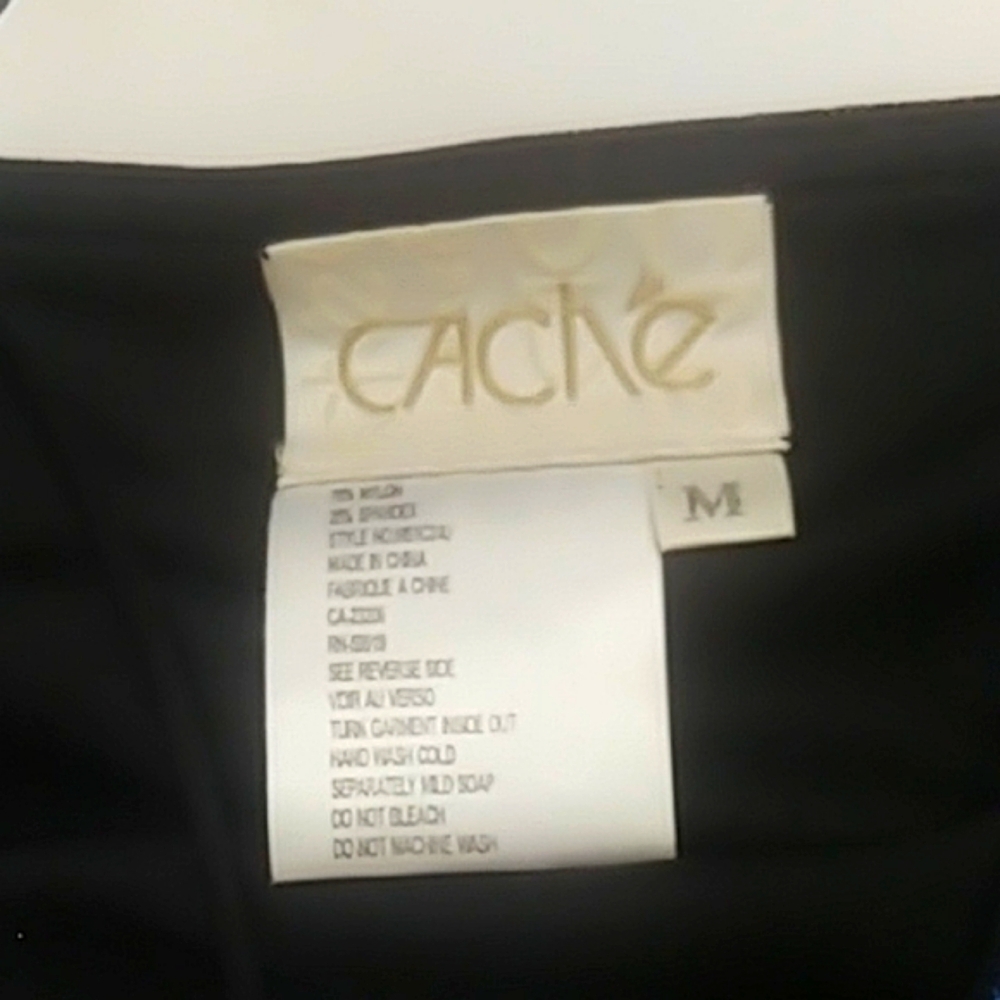 Cache Black Embroidered Spaghetti Strap Top - Picture 2 of 11